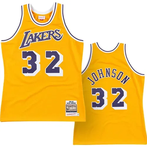 Mitchell And Ness Magic Johnson 32 Los Angeles Lakers 1984-85 Mitchell & Ness Authentic Home dres