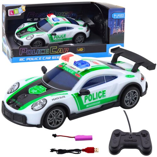  Avto na daljinsko upravljanje Drift Policija s svetili 1:22 - zeleno/bela Cene