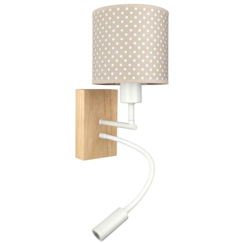 Brilagi LED fleksibilna lampa BOBO WOOD 1xE27/25W/230V + LED/3W hrast/bela/bež/tačkasti Slike