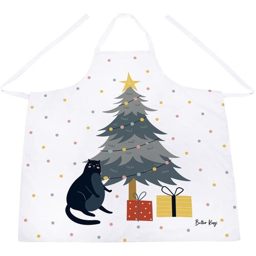 Butter Kings Pamučna pregača s božićnim motivom Crazy Cat Xmas – Cijene