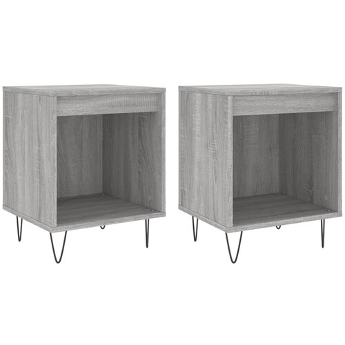 Maison Chic Dvo delni komplet Nočne omarice - Nočne mize siva sonoma 40x35x50 cm inženirski les, (21690440) Cene
