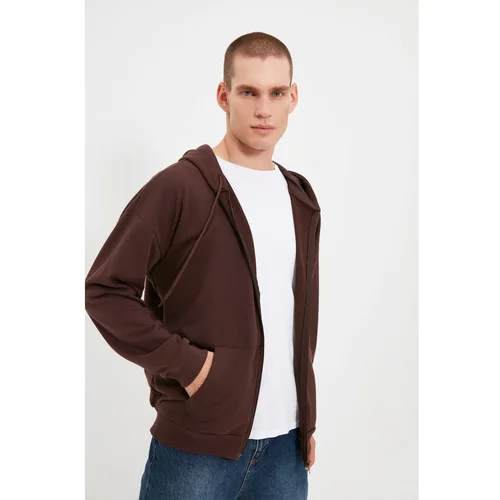 Trendyol Brown Men's Oversize Fit Sweatshirt