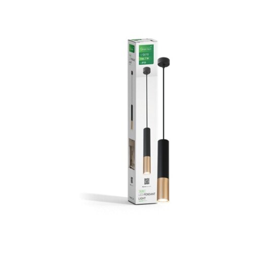 Greentech LED visilica gu10 x1 crno-zlatna ( velora-1 ) Slike