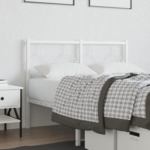 vidaXL Kovinsko vzglavje belo 120 cm Cene