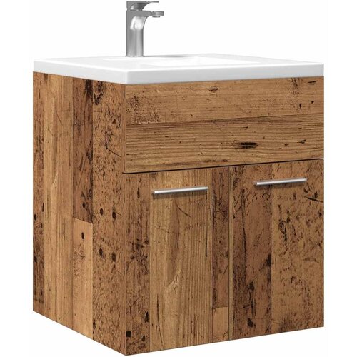 vidaXL Kopalniška omara za umivalnik Stari les 41x38,5x46 cm Cene