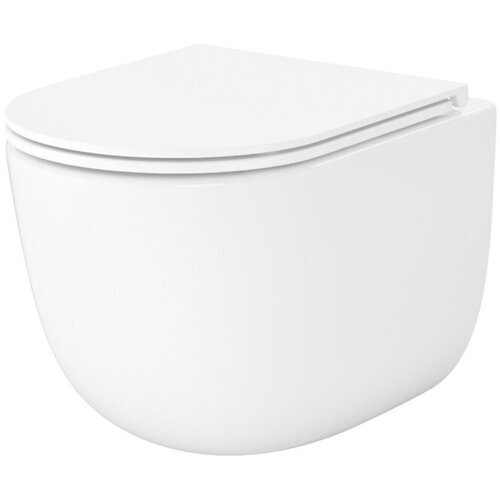 Cersanit Stenski WC Remo (Izpiranje brez roba, WC odtok: Vodoravno, Bela) Cene