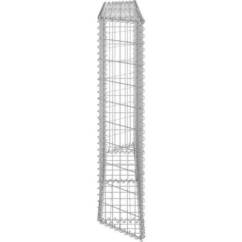 VidaXL trapezna gabionska gredica od pocinčanog čelika 150x20x100 cm Slike