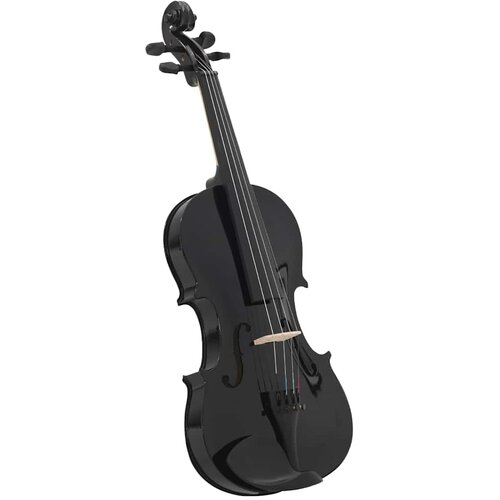  Violinski set s gudalom i podbradkom crni 4/4 Slike