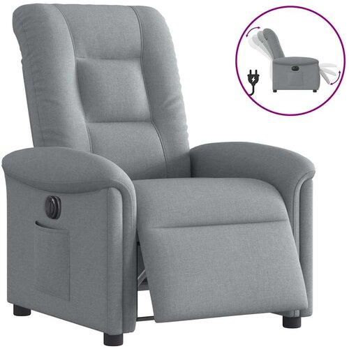 Maison Chic Električni naslanjač - Relax naslanjač svetlo sivo blago, (22061144) Cene