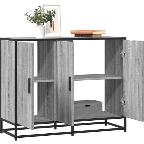vidaXL Komoda Siva Sonoma 94x35x76 cm Konstruirano drvo Cene
