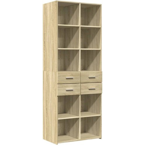Maison Chic Visoka omara - Komoda - Predalnik sonoma hrast 70x42,5x185 cm inženirski les, (21719857) Slike
