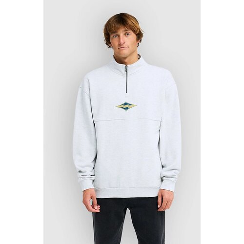 Billabong Burleigh Mock Neck Half-Zip Pulover light grey heather Slike