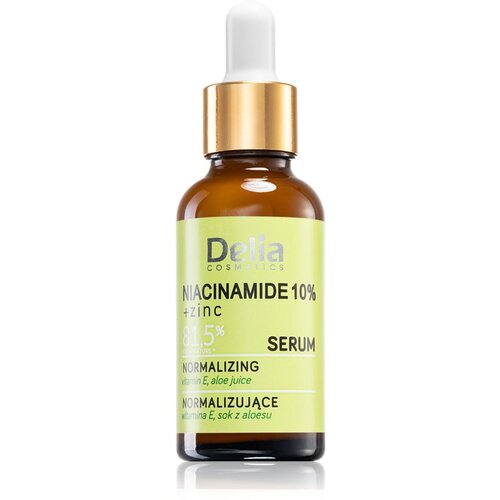 Delia Cosmetics Niacinamide 10% + zinc obnovitveni serum za obraz, vrat in dekolte 30 ml Slike