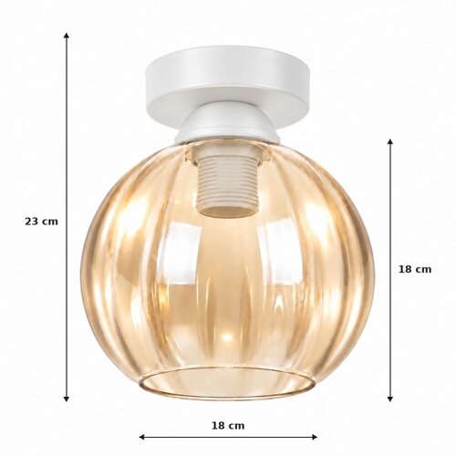 Brilagi LED plafonsko svetlo R GLASS 1xE27/60W/230V prečnik 18 cm bela/zadimljeno bež Slike