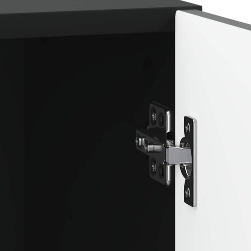  Noćni ormarić 2 pcs Crna 43 x 34,5 x 47 cm Konstruirano drvo Slike
