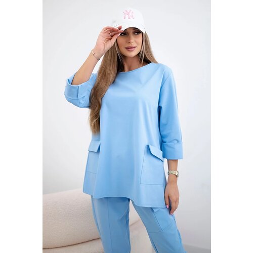 Kesi Włoski Punto set sweatshirt + pants blue Slike