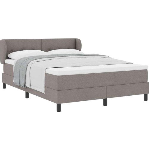 Box spring krevet Sivo-smeđa 160 x 200 cm tkanina Slike