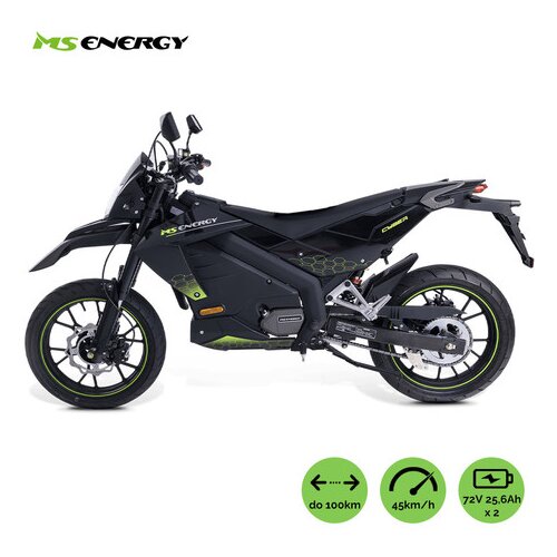 Ms Energy CYBER, 3000W, 45km/h, doseg 100km, LED osvetlitev, LCD zaslon, B kategorija, črno zelen električni motor Cene