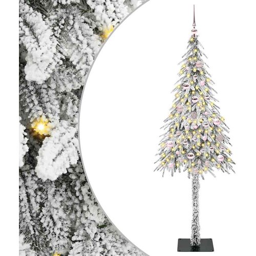  Božićno drvce s 150 LED svjetlima Bijelo 150 cm PE i čelik Slike