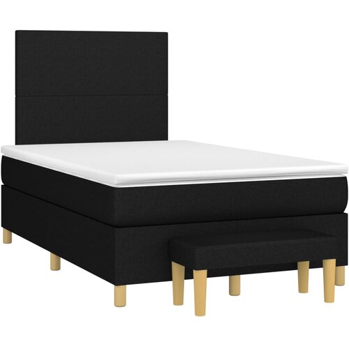 Maison Chic Box spring postelja - Vzmetna postelja z vzmetnico črna 120x190 cm blago SL3705, (21888765) Cene