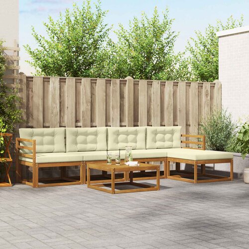  Set vanjskih sofa 6 kom. Prirodna i krem Smeđa 79 x 79 x 37 cm Cijene