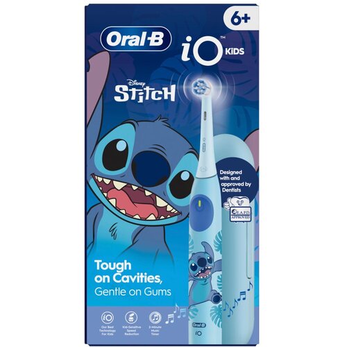 Oral-b iO Kids Disney Stitch električna zobna &scaron;četka za otroke s potovalnim etuijem 6 y+ 1 kos Cene