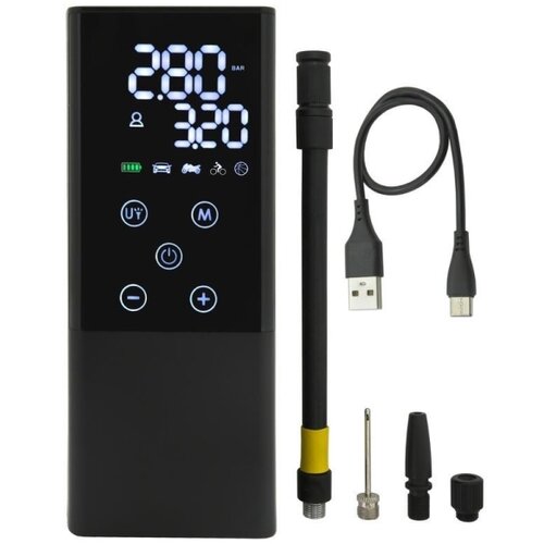  džepni kompresor 4000 mAh 5V crni Slike