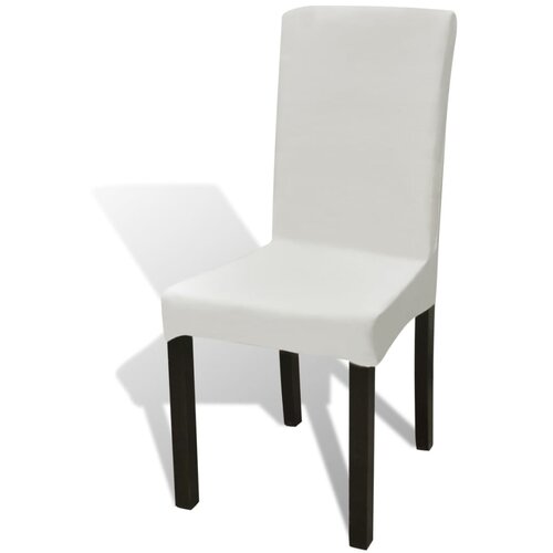 Maison Chic Prevleka za zunanjo pohi&amp;scaron;tvo - Ravne raztegljive prevleke za stole 4 kosi krem, (21795171) Slike