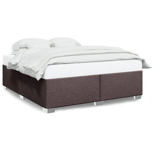 VidaXL Posteljni okvir temno rjava 200x200 cm blago Slike