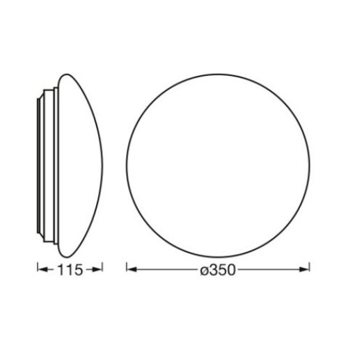 Osram plafonsko svetlo ceiling essential 2xE27/25W/230V prečnika 35 cm, belo Slike