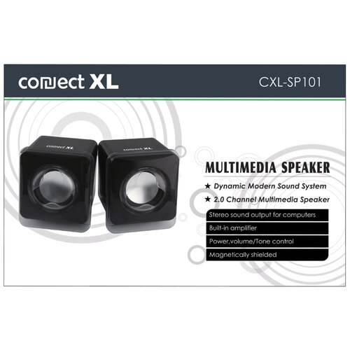 Connect Xl zvučnik, set, 2.0, usb 5V, boja crna - CXL-SP101 Slike