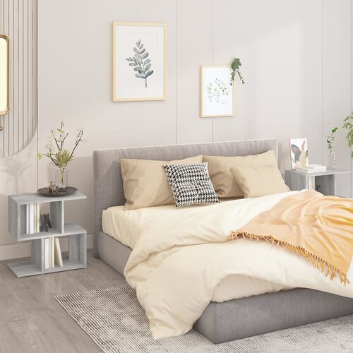 vidaXL Nočna omarica 2 kosa siva sonoma 50x30x51,5 cm konstruiran les Cene