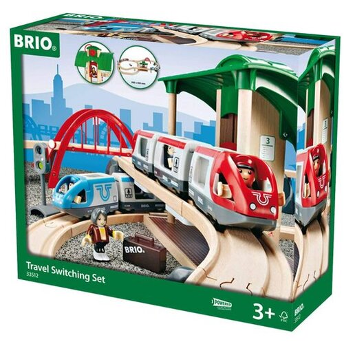 Brio – Velika železniška proga s kretnicami, mostom in peronom – 42 delov Cene