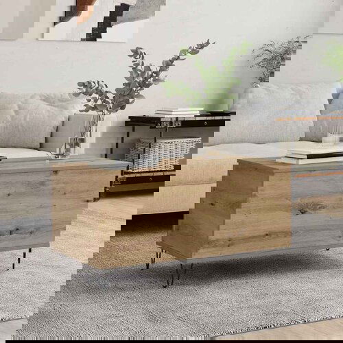 vidaXL Klubska miza artisan hrast 90 x 44.5 x 45 cm Konstruiran les Cene