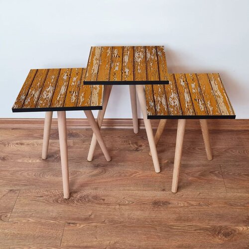 Hanah home 3Shp343 - camel camelbeige nesting table (3 pieces) Cene