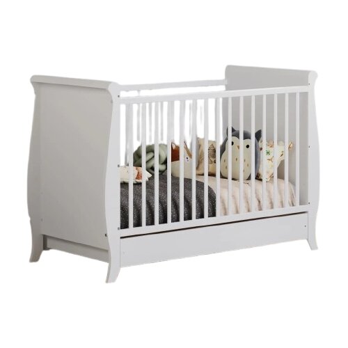 Lettino Krevetac za bebe sa fiokom Misza Standard, 120x60cm, Beli Slike