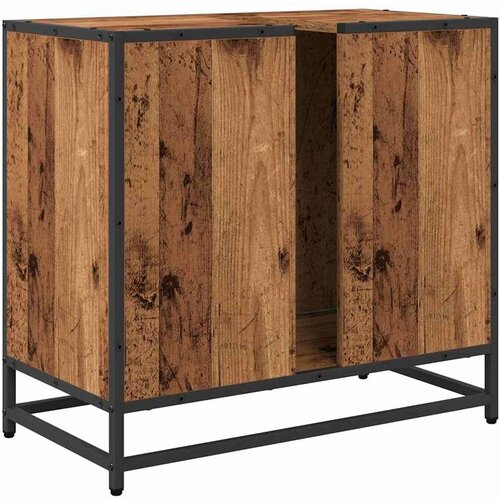 VidaXL kupaonski ormarić za sudoper staro drvo 65 x 33 x 60 cm Slike