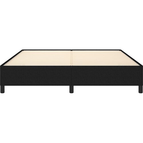  Okvir za krevet bez madraca crni 160x200 cm od tkanine Slike