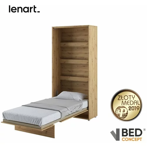 Bed Concept Krevet u ormaru BC-03 - 90x200 cm - artisan hrast