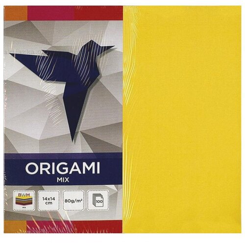  PAPIR ORIGAMI 14X14 CM 80G PK100 MIX INTERDRUK Slike
