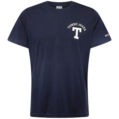 Tommy Jeans Majica 'LETTERMAN' mornarska / ognjeno rdeča / bela Cene