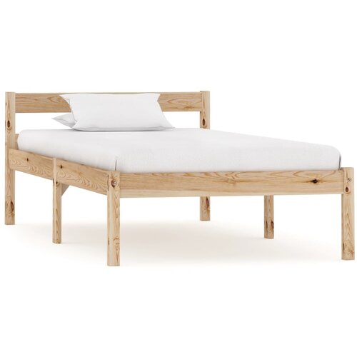 The Living Store Posteljni okvir iz trdne borovine 100x200 cm - Posteljni Okvir, (21529592) Slike