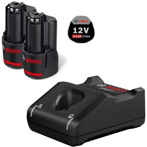 Bosch PROFESSIONAL 1600A019R8 2x GBA 12V/2,0Ah + GAL 12V-40 začetni komplet baterij Cene