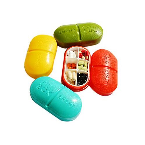 Prenosna &scaron;katlica za shranjevanje tablet PILL CASE Cene