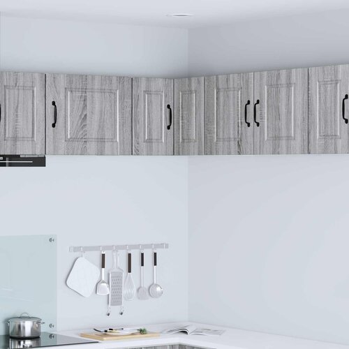  Zidni kutni ormar Siva Sonoma 57 x 57 x 40 cm Konstruirano drvo Slike