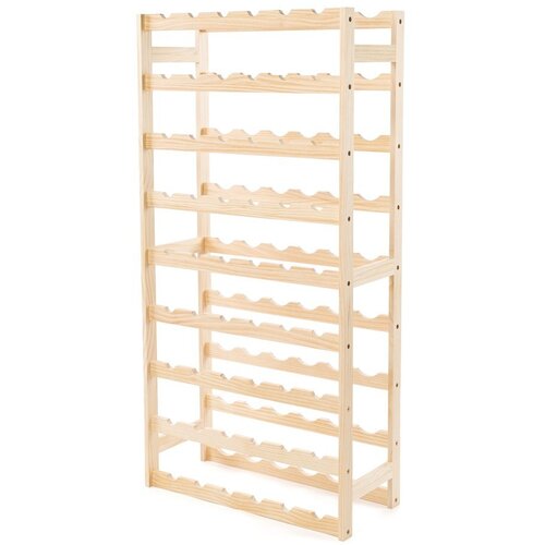 Compactor Držač za boce vina od masivnog bora u prirodnoj boji broj boca 54 kom 60x121x27 cm Luana – Cene