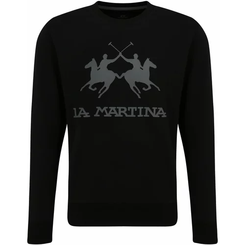La Martina Sweater majica siva / crna