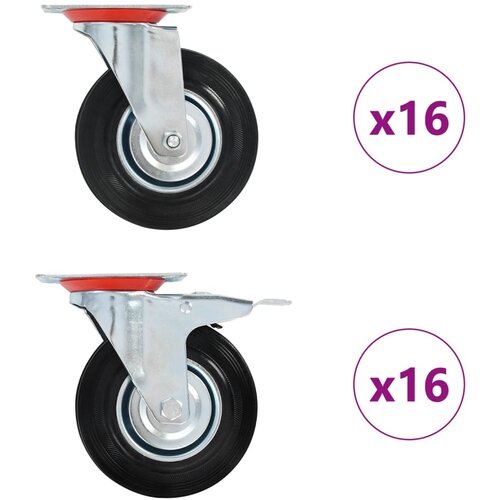 VidaXL Gibljiva kolesa 32 kosov 125 mm, (21036069) Slike