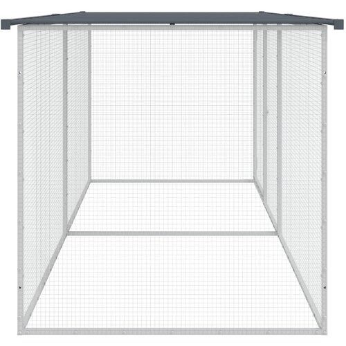  Kavez za koko&amp;scaron;i s krovom antracit 203x98x90 cm pocinčani čelik Slike