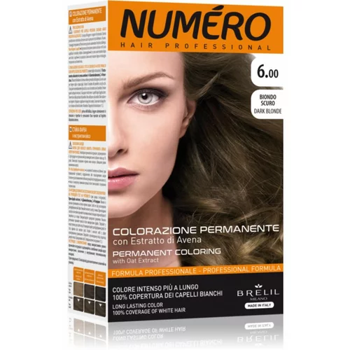 Brelil Numéro Permanent Coloring barva za lase odtenek 6.00 Dark Blonde 125 ml